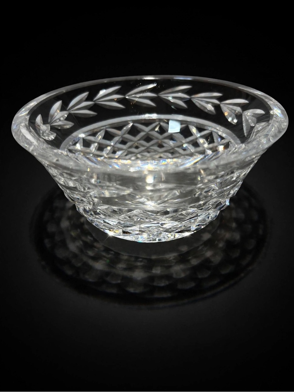 Vintage Waterford Lismore Crystal Bowl 5”Purchased Dublin Ireland